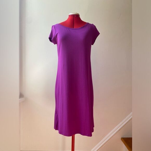 Elieen Fisher Magenta Shift Dress - Picture 5 of 11
